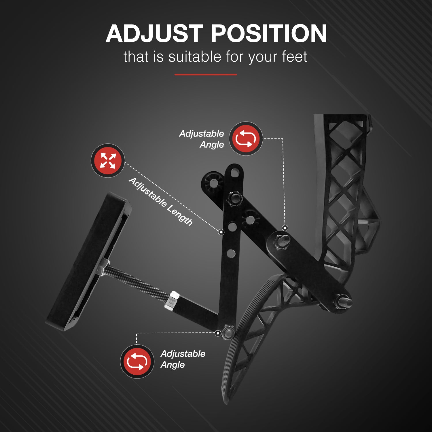 Able Motion Mobility Mobility Accessories AMM PX 2.0 Black Pedal Extenders 