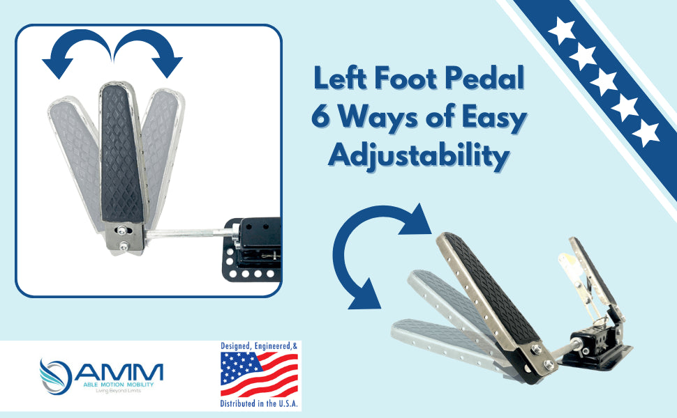 Able Motion Mobility Mobility Accessories Affordable Left Foot Pedal Accelerator