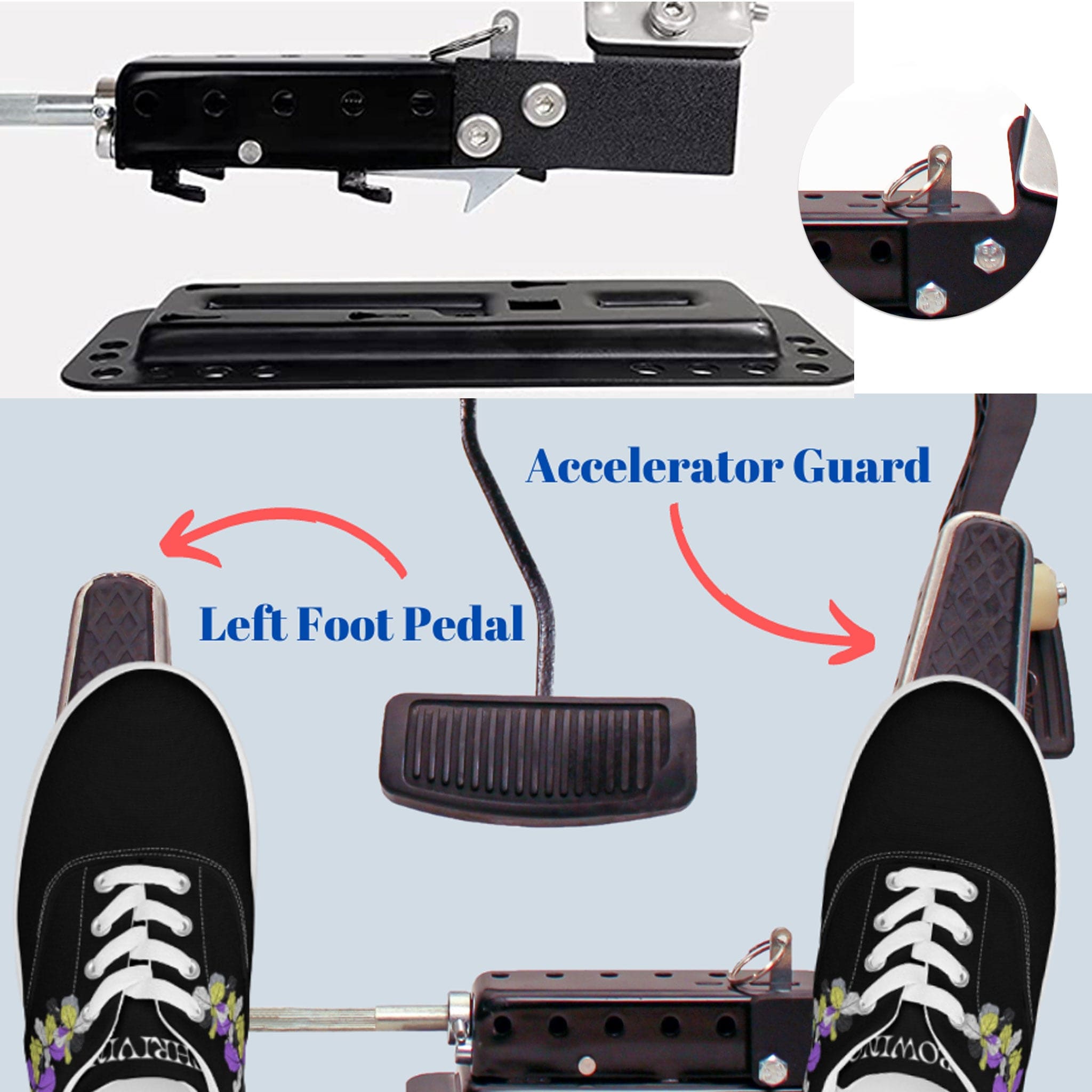 Able Motion Mobility Mobility Accessories Affordable Left Foot Pedal Accelerator Affordable Left Foot Pedal Accelerator