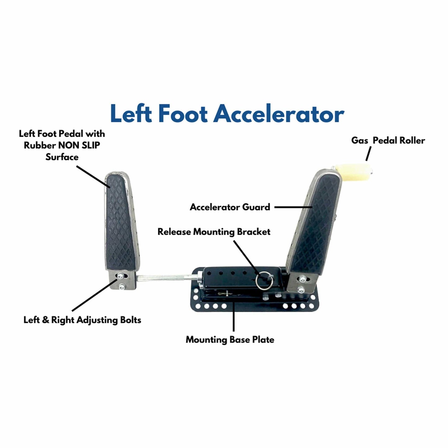 Able Motion Mobility Mobility Accessories Affordable Left Foot Pedal Accelerator Affordable Left Foot Pedal Accelerator