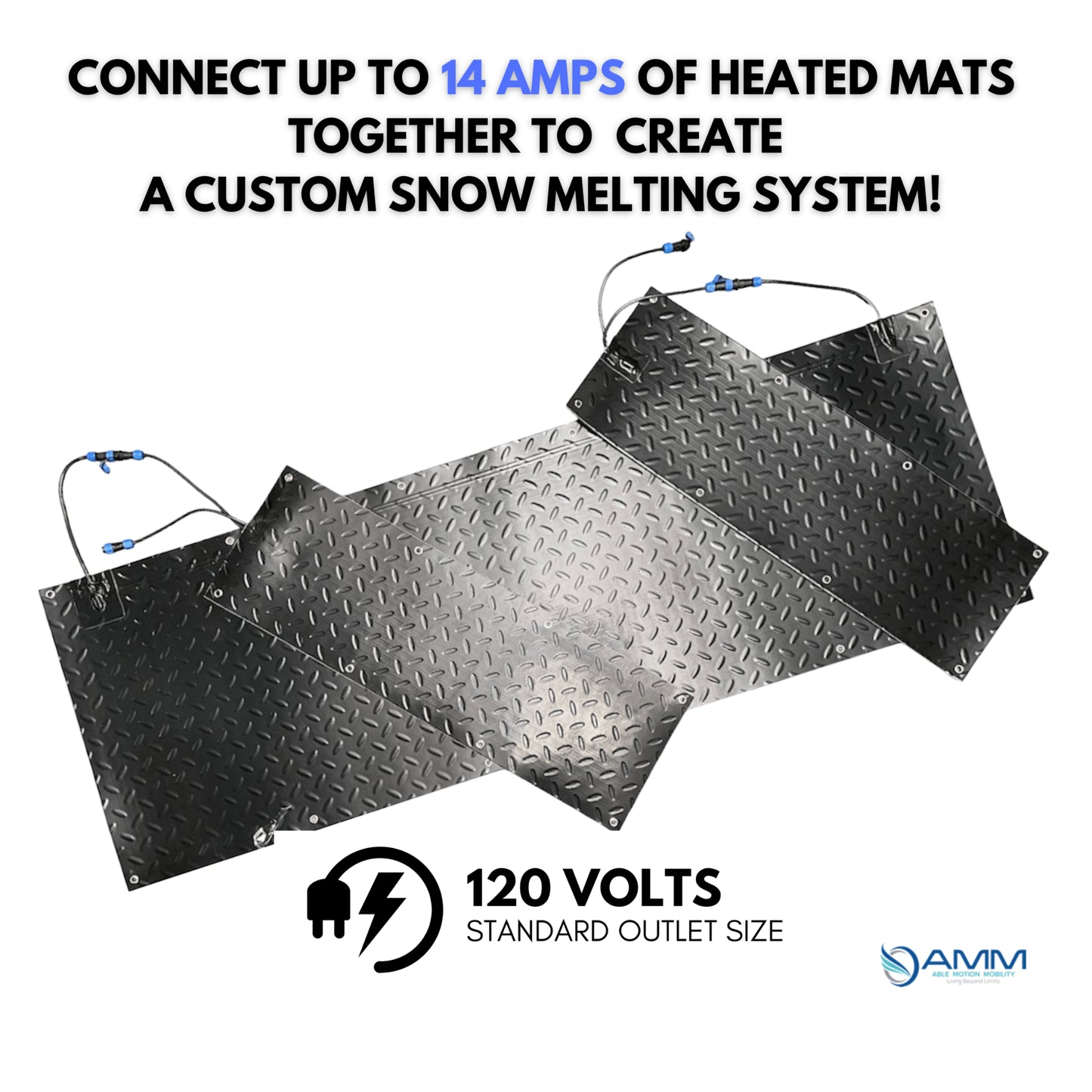 Able Motion Mobility Winter Safety AMM Able Motion Mobility 20” x 60” Snow and Ice Melting Walkway Heated Mat Kit